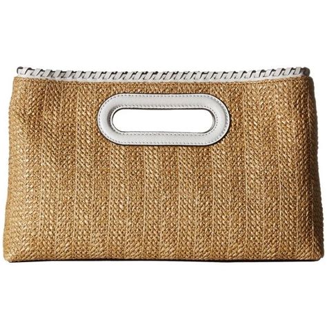 michael kors straw rosalie|michael michael kors straw rosalie lg clutch optic white.